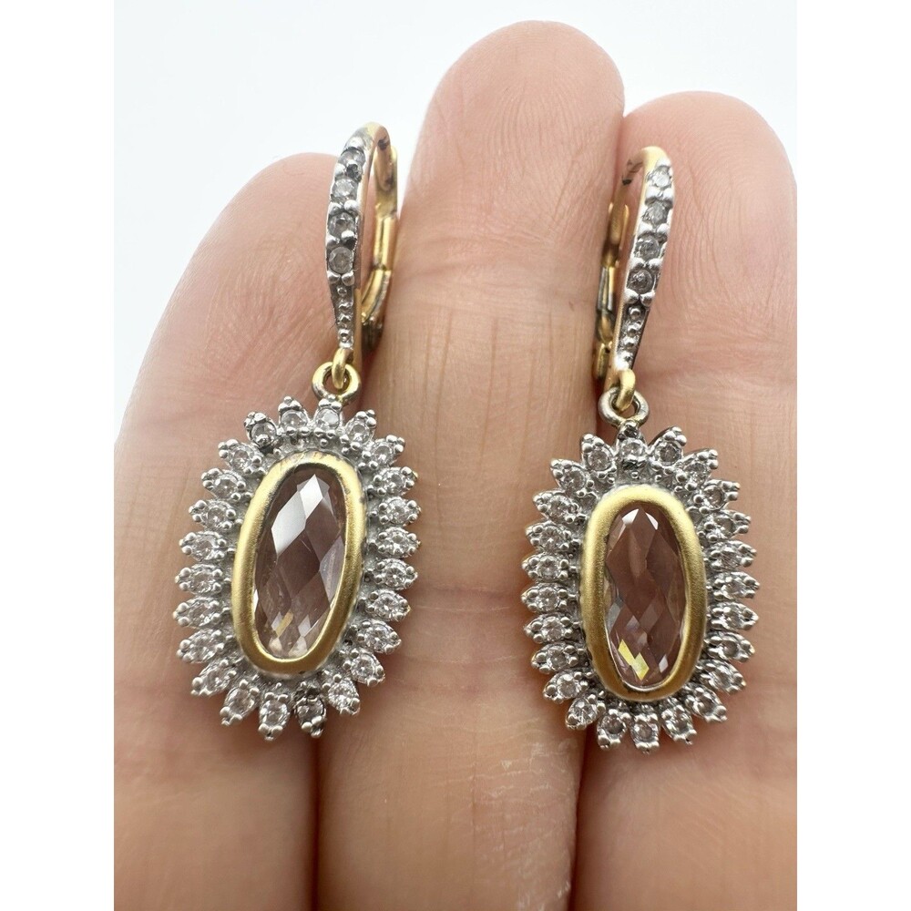 Freida Rothman Happily Ever After Sterling Silver Gold Plated Earrings